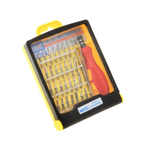  GeX (32 en 1) Kit de tournevis T4, T5, T6, T7, T8, T9, T10, T15, T20 pour démonter des téléphones mobiles et d'autres appareils ménagers pour iPhone, Samsung, Nokia, Sony, Philips etc