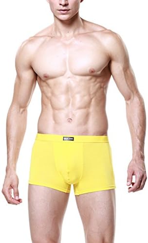 Harveyman Men's Mid-waisted Soft Modal Boxer Underwear 2XL Yellow