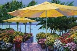 FLOWERS BY THE SEA by Howard Behrens Signed and Numbered Limited Edition Paper Lithograph