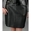 BGSD Women's Lambskin Leather Mini Skirt - Misses & Petite
