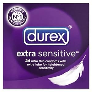Durex Extra Sensitive Condom, Natural 24 count