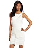 Trina Turk Womens Shimmy Dress, Ivory, 0