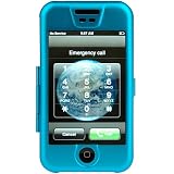 Apple iPhone Metal Aluminum Hard Case /w Touch Screen Protector Shield (Blue)