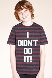 Short Sleeve I Didnt Do It Striped T Shirt
