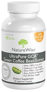 NatureWise UltraPure GCA Green Coffee Bean Extract Made With 100% Pure GCA (180 Capsules)