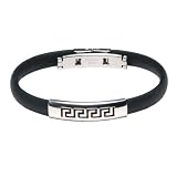 Designer Syle Greek Key Bracelet Stainless Steel with Flexible Band