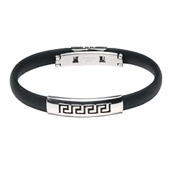 Designer Syle Greek Key Bracelet Stainless Steel with Flexible Band