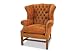 Chippendale Leder-Ohrensessel | VON WILMOWSKY