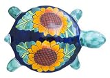 Medium Sunflower Mexican Talavera Turtle