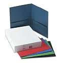 Avery 47993 Two-Pocket Portfolios, Embossed Paper, 30-Sheet Capacity, Assorted, 25/Box