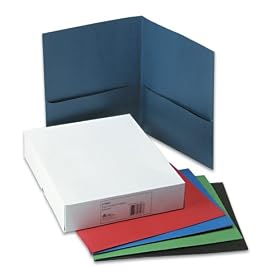 Avery 47993 Two-Pocket Portfolios, Embossed Paper, 30-Sheet Capacity, Assorted, 25 Box by Avery