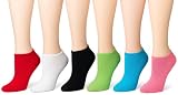 K. Bell Women's 6-Pack Assorted No-Show Socks