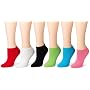 K. Bell Women's 6-Pack Assorted No-Show Socks