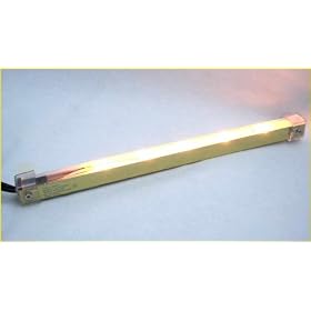 10 Long Accent Light Strips 1 2 x 1 2 Brass-Finish Channels with Clear 1-1 8 x 3 4... by American Science & Surplus