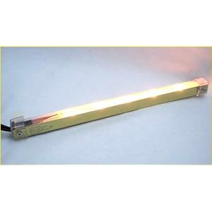 10 Long Accent Light Strips 1 2 x 1 2 Brass-Finish Channels with Clear 1-1 8 x 3 4... by American Science & Surplus