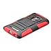 Fosmon STURDY Shock Absorbing Dual Layer Hybrid Holster Cover Kickstand Case for LG G3 - Retail Packaging (Red)