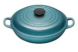 Le Creuset Enameled Cast-Iron 3-1/2-Quart Braiser, Caribbean