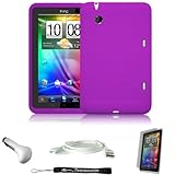 Purple Cover Protective Slim Durable Silicon Skin Case for HTC Flyer 3G WiF ....