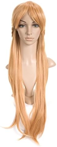 Ginger Orange with Braids Extra Long Length Anime Cosplay Costume Wig