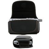 Large Premium Rugged Stiff Leather and Suede Carrying Case (Belt-clip) w/ Magnetic Flap for Treo 650 / 680 / 750v / 755P / Blackberry 7100 series / PDAs and large Cell Phones / Large iPods (iPod Video, iPod Photo, etc.) Microsoft Zune or similar sized MP3 players.