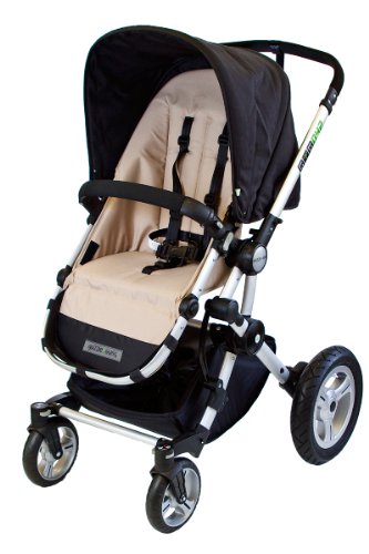 guzzie+Guss Deluxe Full Sized Stroller with Bassinette, Sand