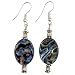 EXP Handmade Abalone Shell & Silver Earrings