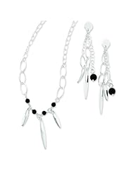 Sterling Silver Necklace and Earring Set. Metal Weight- 11.89g.