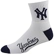 MLB New York Yankees Men's Quarter Socks, Large, White