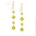 WILLOW GOLD: *HARLEQUIN GOLDEN PERIDOT EARRINGS 14 KARAT YELLOW GOLD*