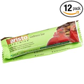 Aristo Health Pomegranate & Cranberry Wellness Bar, 1.3-Ounce Bars (Pack of 12)
