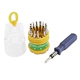 uxcell 16 in 1 スクリュードライバーセット プラスチック 金属材質 六角トルクススロット