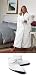  : Small (size 8-10) White Down Robe and Matching Slippers
