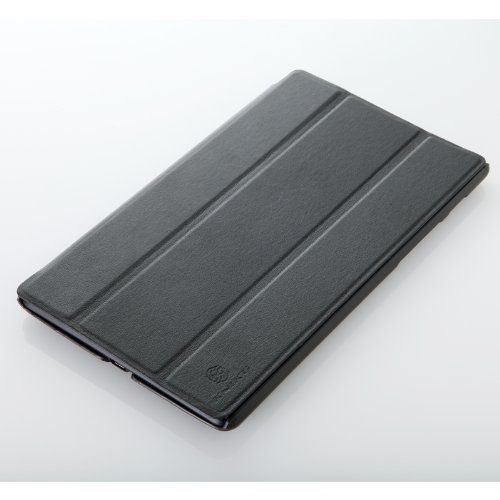 Google Nexus 7 2013 (Nexus 7 第2世代)専用高級PUレザーケース 【装着のまま無接点Qi充電OK!】 スタンド機能 自動画面ON/OFF機能付き 液晶保護フィルム付属 (ブラック)