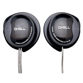 Aiwa HP-EC101 Ear Clip Headphones (Black/Carbon Color)