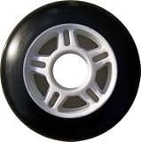 Black / White Inline Skate Wheels 84mm 83a 8-Pack