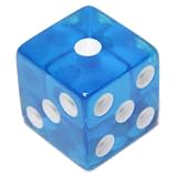Transparent Blue Die - White Dots