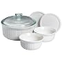 CorningWare French White 6-Piece Cooking and Baking Set