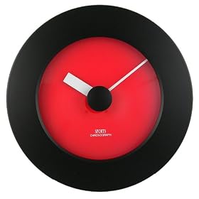 Timekeeper Products LLC 10-Inch Round Black and Red Wall Clock