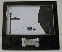 Concepts Frames , Bark Avenue Black Enamal Picture Frame with Pewter Dog Bone Accent at the Bottom. 4 x 6 Inch Photo Opening