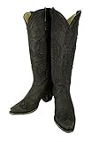 Corral Women's Vintage Eagle Overlay Tall Cowgirl Boots Snip Toe Black (7.5)