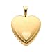 14K Yellow Gold Engraved Heart