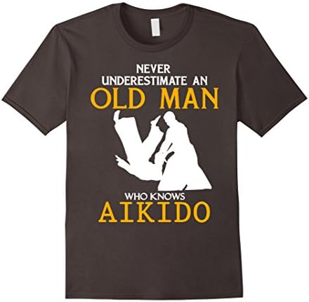 Men's Old Man Aikido T-Shirt Large Asphalt