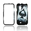 Rubberized Black Silver Ace Spade Skull Snap on Design Case Hard Case Skin Cover Faceplate for Verizon Samsung Galaxy S Fascinate I500