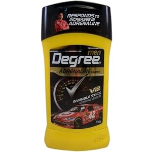 Degree Men Adrelaline Series, Antiperspirant & Deodorant Solid, V12 Edition 2.7 oz (76 g) (Pack of 4)