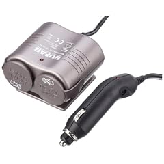 EUFAB 16565 Steckdose 2 in 1, 12V, m.10A Sicherung, Kontroll-LED als Batteriestromanzeige, 1m Kabel f. Zigarettenanznder