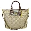 Coach Op Art Sateen Signature Madison Julianne Convertable Tote Handbag 12963