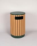 Howard Regent 50 40 gallon Perma-Wood Slat Flat Top Empire Green with Cedar Waste Receptacle R56-50