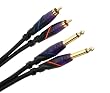 Monster Cable M DJ-CR-1M pair of 1 meter DJ Cables(RCA to 1/4 inch)