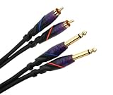 Monster Cable M DJ-CR-1M pair of 1 meter DJ Cables(RCA to 1/4 inch)