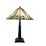 41XJDp%2BXvyL. SL160  Tiffany Style White Mission Style Table Lamp, 23 Inch